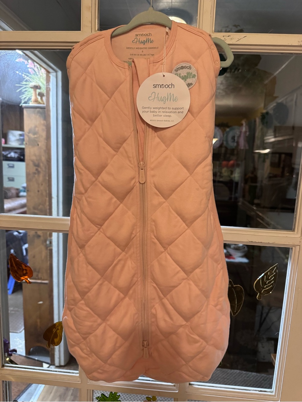 HugMe Quilted Baby Sleeping Sack in Soft Pink